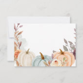 Fall Little Pumpkin Baby Shower Foto Dankeskarte (Rückseite)