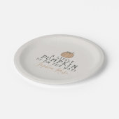 Fall Little Pumpkin Babydusche Pappteller (Schrägansicht)