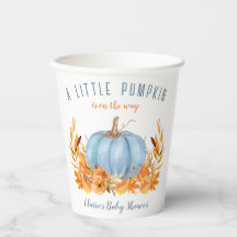 Fall Little Pumpkin Blue Boy Baby Shooting Paper C