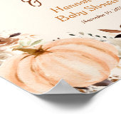Fall Little Pumpkin Cards und Geschenke Baby Dusch Poster (Ecke)