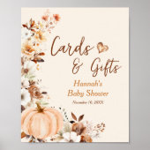 Fall Little Pumpkin Cards und Geschenke Baby Dusch Poster (Vorne)