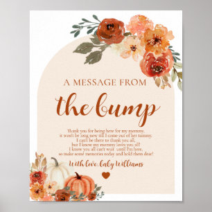 Fall Little Pumpkin eine Nachricht aus dem Bump-Ze Poster