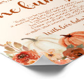 Fall Little Pumpkin eine Nachricht aus dem Bump-Ze Poster (Ecke)