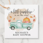 Fall Little Pumpkin Farm Truck Baby Dusche Geschenkanhänger (Vorderseite)
