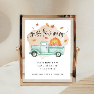 Fall Little Pumpkin Farm Truck schätzen wie viele Poster