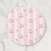 Fall Little Pumpkin Girl Babydusche Danke Geschenkanhänger (Rückseite)