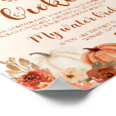 Fall Little Pumpkin mein Wasser Broke Baby Dusche Poster (Ecke)