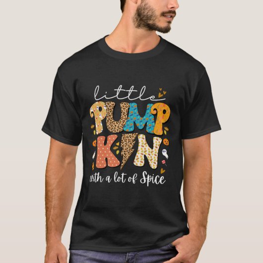Fall Little Pumpkin mit viel GewürzHalloween Tod T-Shirt (Vorderseite)