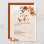 Fall Little Pumpkin Over oder Under Baby Shower Ga Einladung (Vorne/Hinten)