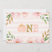 Fall Little Pumpkin Pumpkin Geburtstag Einladung (Rückseite)