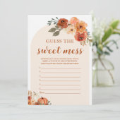 Fall Little Pumpkin Ratet die Sweet Mess Game Card Einladung (Stehend Vorderseite)