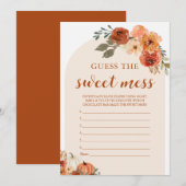 Fall Little Pumpkin Ratet die Sweet Mess Game Card Einladung (Vorne/Hinten)