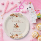 Fall Little Pumpkin Rustic Terracotta Babydusche Pappteller (Party)