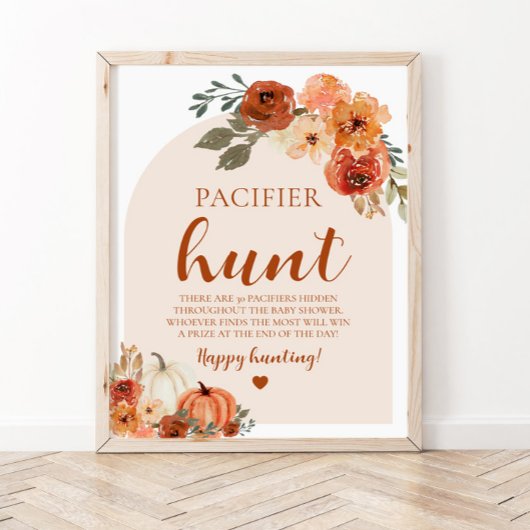 Fall Little Pumpkin Schnuller Hunt Baby Showspiel Poster