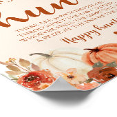 Fall Little Pumpkin Schnuller Hunt Baby Showspiel Poster (Ecke)