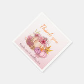 Fall Little Pumpkin Spice Nice Baby Dusche Party Serviette (Ecke)