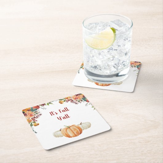 Fall Little Pumpkin UAWG Response Card Rechteckiger Pappuntersetzer (Vor Ort)