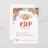 Fall Little Pumpkin UAWG Response Card RSVP Karte (Vorne/Hinten)