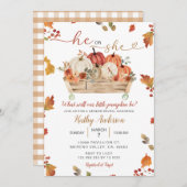 Fall Little Pumpkin Verlasst, dass er oder sie Ges Einladung (Vorne/Hinten)