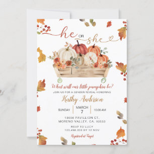 Fall Little Pumpkin Verlasst, dass er oder sie Ges Einladung