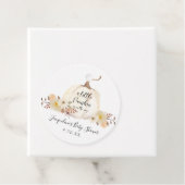 Fall Little Pumpkin Wasserfarbenflorale Babydusche Geschenkanhänger (Beispiel)