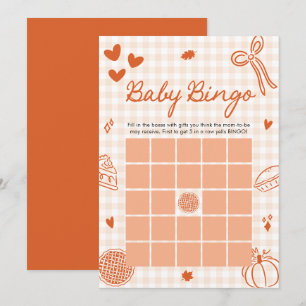Fall Little Süsse Pie Baby Bingo Baby Shower Game Einladung