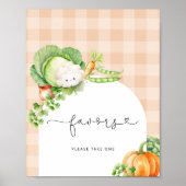 Fall Lokal gewachsene Baby Pumpkin Baby Dusche Fav Poster (Vorne)