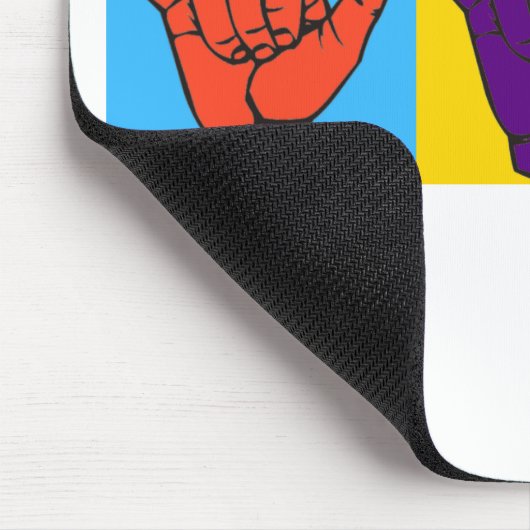 Fall loser ASL-Entwurf Mousepad (Ecke)