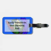 Fall-loser surfender Drache Gepäckanhänger (Rückseite horizontal)