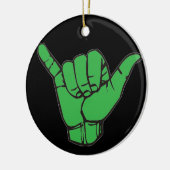 Fall löst Grün Keramik Ornament (Links)