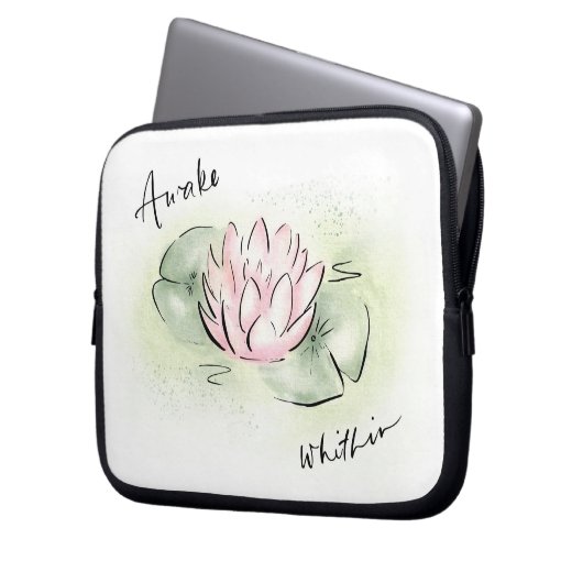 Fall Lotus Blume | Tablet Laptop | In Laptopschutzhülle (Vorderseite Links)