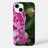 Fall "Lush Pink Peonies Monogram Case-Mate iPhone" iPhone Hülle (Rückseite)