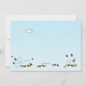 Fall-Mädchen-Einladung Einladung (Rückseite)