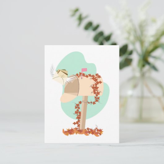 Fall Mailbox Luftpostkarte Postkarte (Stehend Vorderseite)