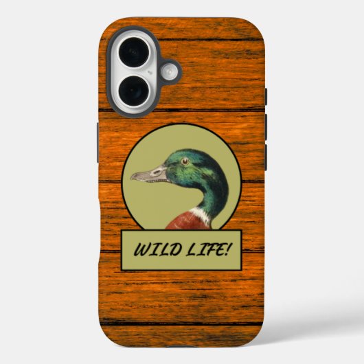 Fall Mallard Duck Wood Grain Case-Mate iPhone Case-Mate iPhone Hülle (Rückseite)
