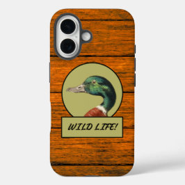 Fall Mallard Duck Wood Grain Case-Mate iPhone 16 Hülle
