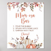 Fall-Mama-osa-Bar Baby-Dusche Unterfallen Pumpkins Poster (Vorne)