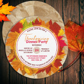 Fall Maple Blätter auf Papier Textur Erntedank Einladung