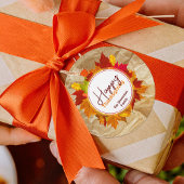 Fall Maple Blätter auf Papier Textur Erntedank Geschenkanhänger