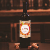 Fall Maple Blätter auf Papier Textur Erntedank Weinetikett