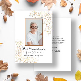 Fall Maple Blätter Beerdigung Weck Memorial Beilei Dankeskarte