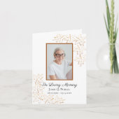 Fall Maple Blätter Beerdigung Weck Memorial Beilei Dankeskarte (Vorderseite)