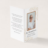 Fall Maple Blätter Beerdigungsdienst Gedenkgebet Visitenkarten (Vorderseite)