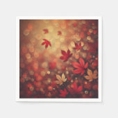 Fall Maple Blätter Bokeh Effekt Dekoupage Serviette (Vorderseite)