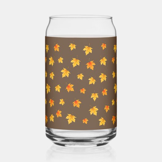 Fall Maple-Blätter Dosenglas (Vorderseite)