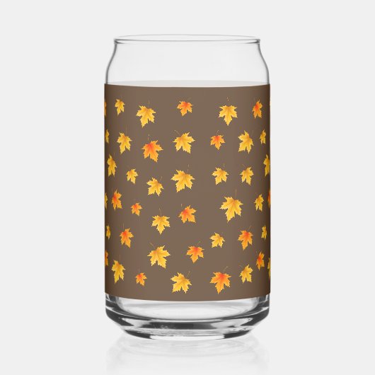 Fall Maple-Blätter Dosenglas (Rückseite)