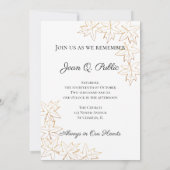 Fall Maple Blätter Edge Celebration of Life Einladung (Rückseite)