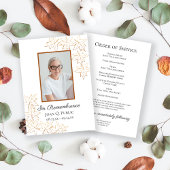 Fall Maple Blätter Edge Funeral Memorial Service Programm