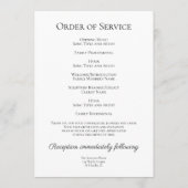 Fall Maple Blätter Edge Funeral Memorial Service Programm (Rückseite)