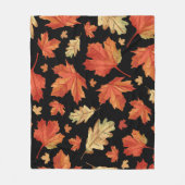 Fall Maple Blätter Erntedank Muster Fleecedecke (Vorderseite)